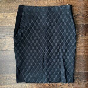 Diane von Furstenberg Black Emma Diamond Pencil Skirt-Size 2
